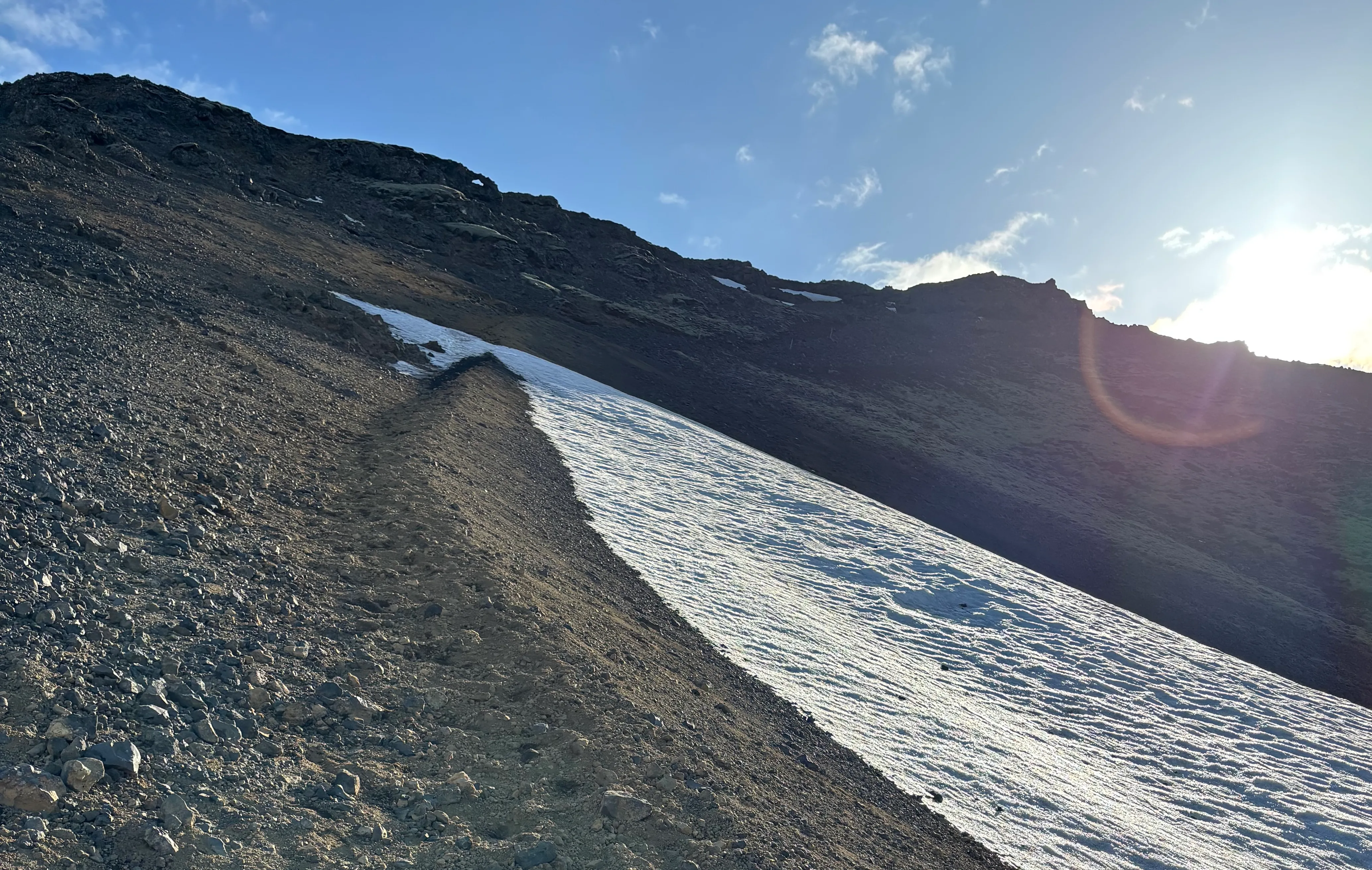 Steep scree slope